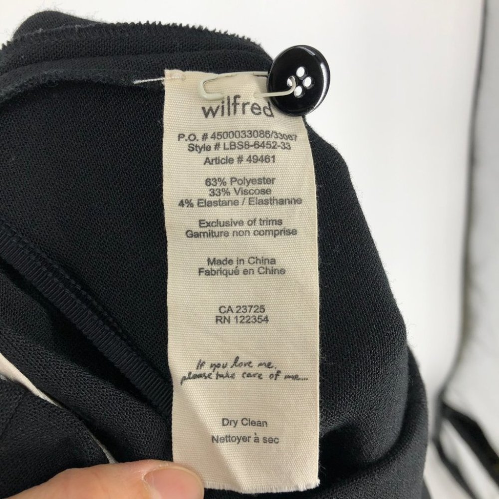 Le fou Wilfred Aritzia Black Dress Pants with Gold front buttons Size 00 - Picture 7 of 16